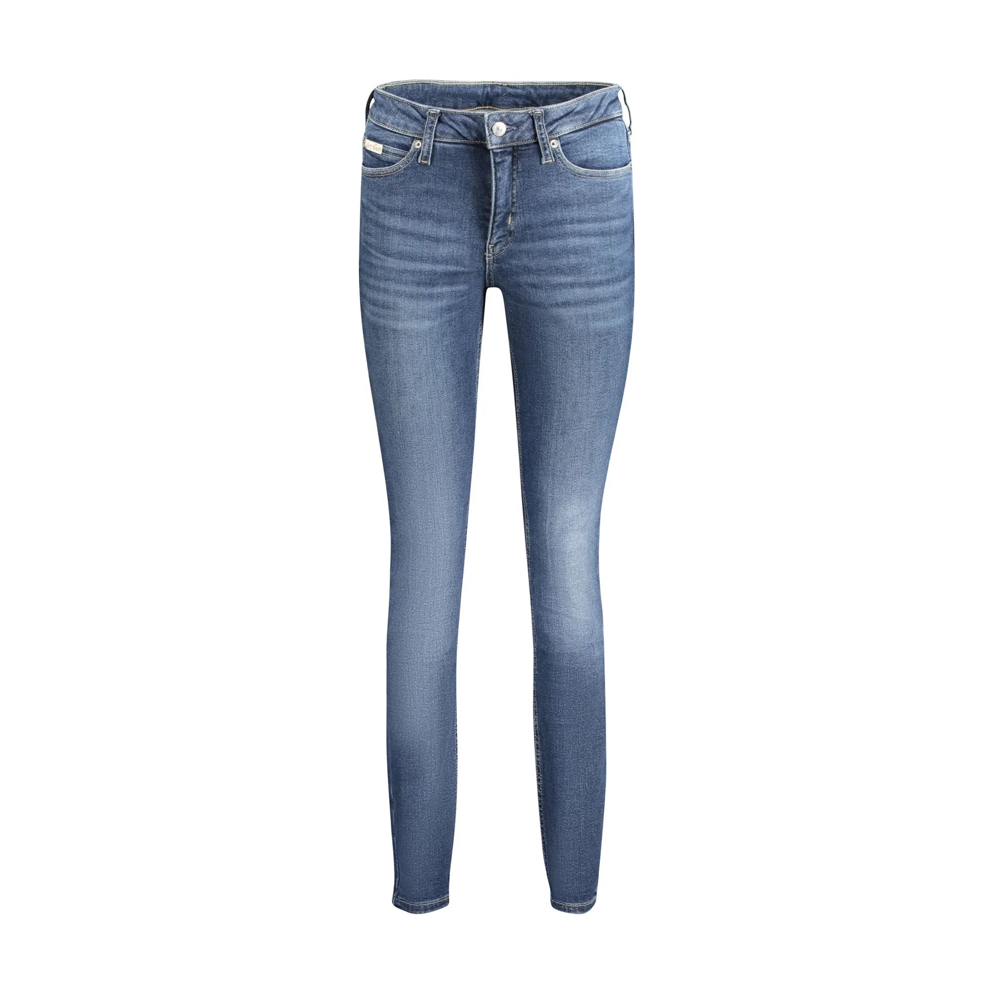 Calvin Klein Jeans Donna Blu Effetto Slavato Logo - foto prodotto